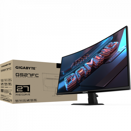 Монитор Gigabyte 27 GS27FC черный VA LED 1ms 16:9 HDMI полуматовая 1000:1 250cd 178гр/178гр 1920x1080 180Hz DP FHD 5.2кг, фото , изображение 8