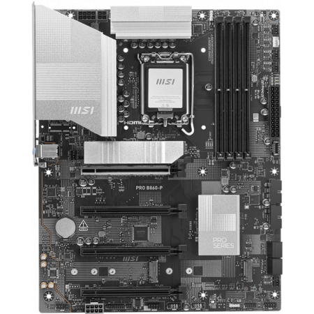 Материнская плата MSI PRO B860-P Soc-1851 Intel B860 4xDDR5 ATX AC`97 8ch(7.1) 5Gigabit RAID+HDMI+DP, фото 