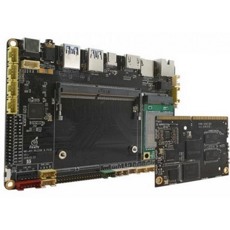 Одноплатный компьютер Firefly AIO-3328JD4 1G / 8G, Core-3328-JD4 soldered with his backplane, фото , изображение 2