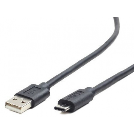 Кабель USB2.0 Cablexpert (RU) AM/Type-C CCP-USB2-AMCM-1.8M-RU-B, 3A, 36Вт, QC3.0, медь, двойной экран, 1.8м, чёрный, пакет, фото 