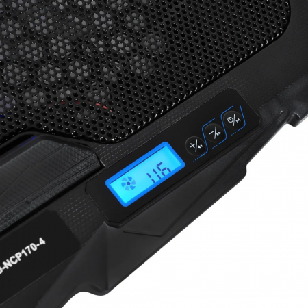 Подставка для ноутбука Digma D-NCP170-4 17390x280x28мм 2xUSB 4x 70/125ммFAN 750г черный, фото , изображение 4