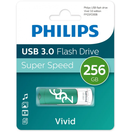 Флеш накопитель 256GB PHILIPS VIVID3.0 256GB, USB 3.0, фото 