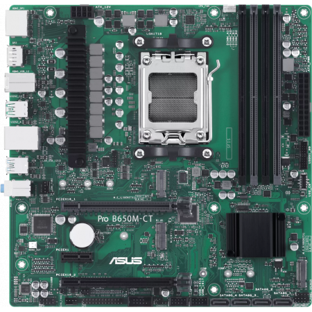Материнская плата ASUS PRO B650M-CT-CSM, Socket AM5, B650, 4*DDR5,  DP+HDMI, 4xSATA3, Audio, Gb LAN, USB 3.2, USB 2.0, mATX; 90MB1EC0-M0EAYC, фото 