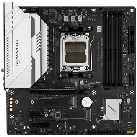 Материнская плата MAXSUN MS-Terminator B650M WIFI6, AM5, B650, 4*DDR5, 4*SATA 3.0, 2*M.2, USB 3.2, USB 2.0, Type-C, 1*PCIE 16, 1*PCIE 4, 1*PCIE 1, HDMI+DP, mATX, фото  Материнская плата MAXSUN MS-Terminator B650M WIFI6, AM5, B650, 4*DDR5, 4*SATA 3.0, 2*M.2, USB 3.2, USB 2.0, Type-C, 1*PCIE 16, 1*PCIE 4, 1*PCIE 1, HDMI+DP, mATX, фото