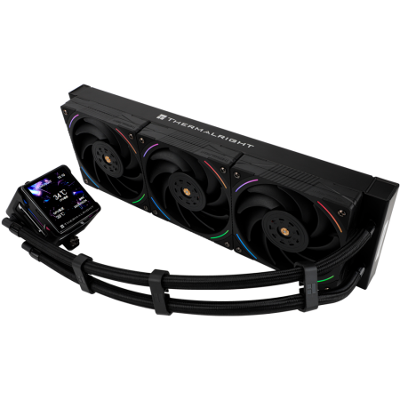 Система водяного охлаждения Thermalright Elite Vision 360 ARGB Soc-AM5/AM4/1200/1700/1851 черный 4-pin 27.7dB Al LCD Ret (E-VISION-360-BL-ARGB), фото 