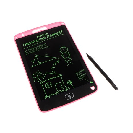 Графический планшет LCD для заметок и рисования Maxvi MGT-01 pink, фото 