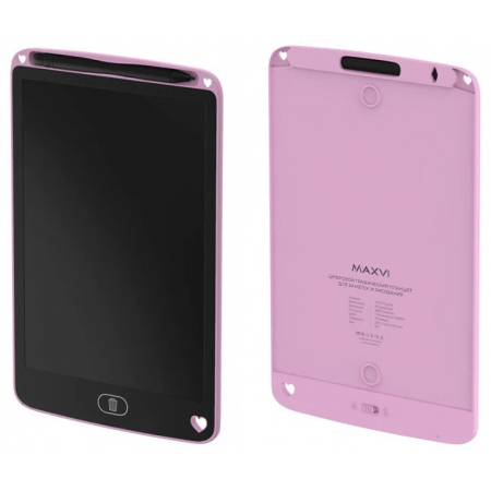 Графический планшет LCD для заметок и рисования Maxvi MGT-01 pink, фото , изображение 2