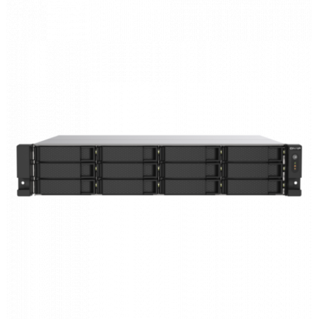 Сетевое хранилище без дисков SMB QNAP TS-1273AU-RP-8G NAS 12 HDD trays, 2x 2.5 GbE, rackmount, 2 PSU. 4-core AMD V1500B  2,2 GHz , RAM 8 GB (8 GB UDIMM DDR4 (1 x 8 GB) up to 32 GB (2 x 16 GB)). W/o rail kit RAIL-B02, фото 