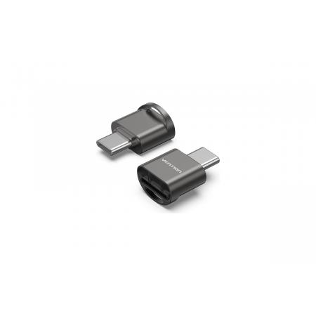 Картридер Vention OTG USB 2.0 CM / MicroSD - Серый, фото 