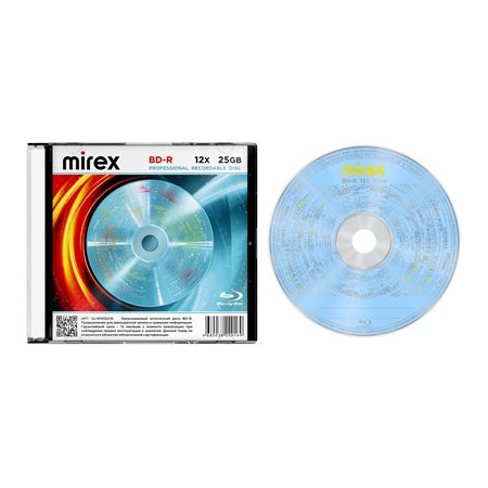 Диск BD-R Mirex 25 Gb, 12x, Slim Case (1), (1/50), фото 