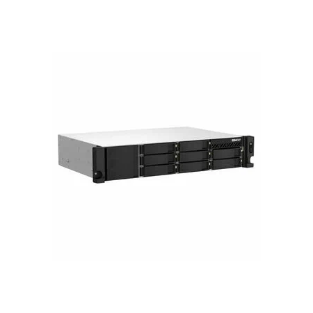 Сетевое хранилище  SMB QNAP TS-873AeU-4G NAS 8x3.5/2.5 SATA/SSD trays, 2 x M2 PCIe, 2x 2.5 GbE, 2U rackmount, 1 PSU. AMD Ryzen V1500B 4-core/8-thread 2.2 GHz processor, 4 GB DDR4 RAM (1*4 GB) up to 64GB (2*32 GB). W/o rail kit RAIL-B02, фото 