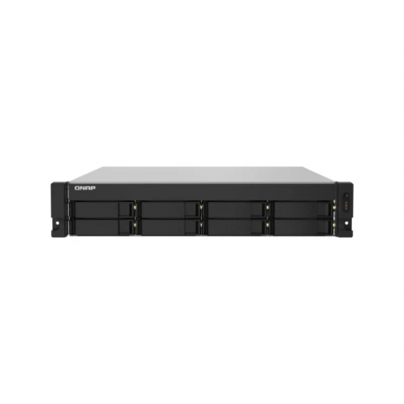 Сетевое хранилище без дисков SMB QNAP TS-832PXU-RP-4G 8-Bay 2U rackmount NAS, AL324 quad-core 1.7 GHz,, 1x4GB DDR4 RAM (max 1x16GB), SATA 6Gb/s, 2x 10GbE SFP+ LAN, 2x 2.5 GbE LAN, 2xPSU. W/o RAIL-B02, фото 