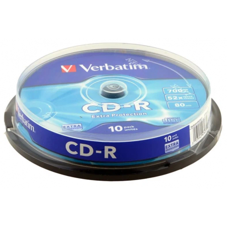 Диск CD-R Verbatim 700Mb 52x Cake Box (10шт) (43437), фото 