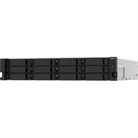 Сетевое хранилище без дисков SMB QNAP TS-1232PXU-RP-4G 12-Bay quad-core 64-bit AL324 1.7 GHz rackmount NAS with 250W redundant PSU, 4GB DDR4 UDIMM RAM (max 1x16GB), SATA 6Gb/s, 2x 10GbE SFP+ LAN, 2x2.5 GbE LAN, 1x PCIe Gen2 x2 slot. W/o RAIL-B02, фото 