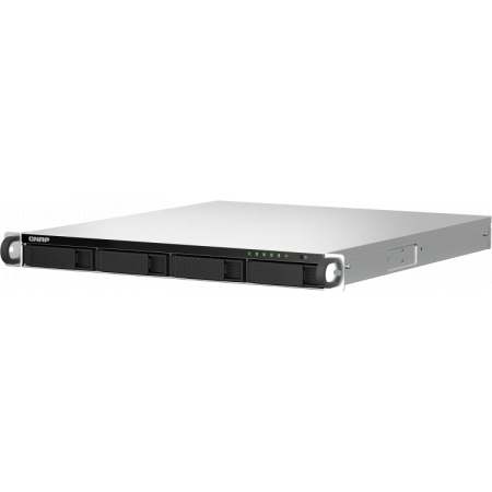 Сетевое хранилище SMB QNAP TS-464U-8G NAS 4 HDD trays, rackmount 1U, 1 PSU. 4-core Intel Celeron N5105/N5095 2.0-2.9 GHz, 8 GB RAM MAX, 2x2.5GbE, 2xUSB 3.2 Gen 2 (10Gbps), 2xUSB 2.0, 1xHDMI, PCIe Gen 3 x2 , W/o rail kit RAIL-B02, фото 