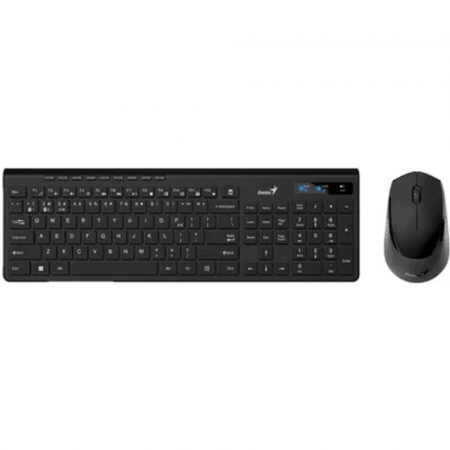 Комплект беспроводной Genius Smart KM-8230 BLACK, клавиатура+мышь, USB, 1 мини-ресивер на оба устройства. Клавиатура: 104 клавиши кнопка SmartGenius, фото 