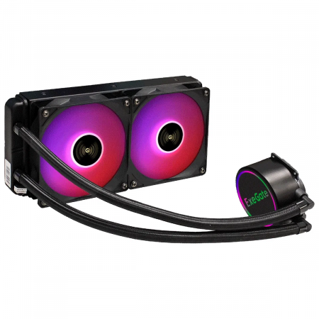 Комплект водяного охлаждения ExeGate EX293457RUS BlackWater-240V2.PWM.RGB (RGB подсветка, LGA2066/2011/1366/1150/1151/1155/1156/1200/1700/AM4/FM1/FM2/FM2+/AM2/AM2+/AM3/AM3+, TDP 220W, Fan 120mm, PWM, 800-2000RPM, Hydro bearing, 4pin, 11-22db, с термопасто, фото  Комплект водяного охлаждения ExeGate EX293457RUS BlackWater-240V2.PWM.RGB (RGB подсветка, LGA2066/2011/1366/1150/1151/1155/1156/1200/1700/AM4/FM1/FM2/FM2+/AM2/AM2+/AM3/AM3+, TDP 220W, Fan 120mm, PWM, 800-2000RPM, Hydro bearing, 4pin, 11-22db, с термопасто, фото