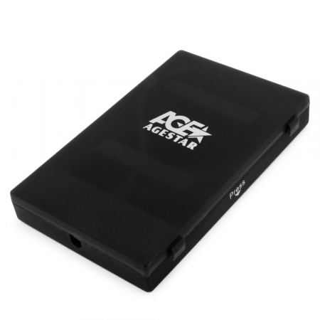 Контейнер для HDD AgeStar Внешний корпус 2.5 SATA HDD/SSD AgeStar SUBCP1 (BLACK) USB2.0, пластик, черный, безвинтовая конструкция 10610, фото 
