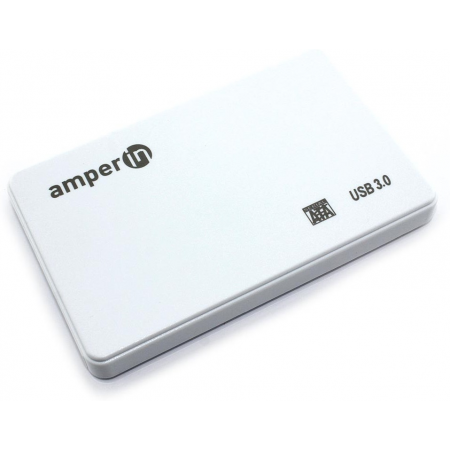 Корпус для жесткого диска Amperin AM25U3PW 2,5, USB 3.0, пластиковый, белый 2 шт, фото 
