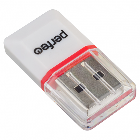 Кард-ридер Perfeo Card Reader Micro SD, (PF-VI-R008 White) белый (PF_5056), фото 