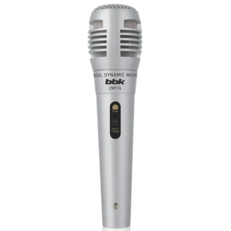 Микрофон проводной BBK CM114 2.5м серебристый, фото 