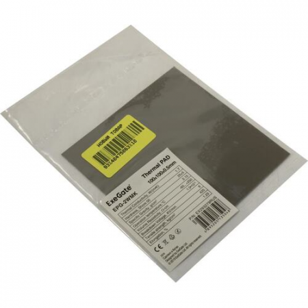 Термопрокладка ExeGate EPG-2WMK (100x100x1.0 mm, 1,7 Вт/ (м•К)), фото 