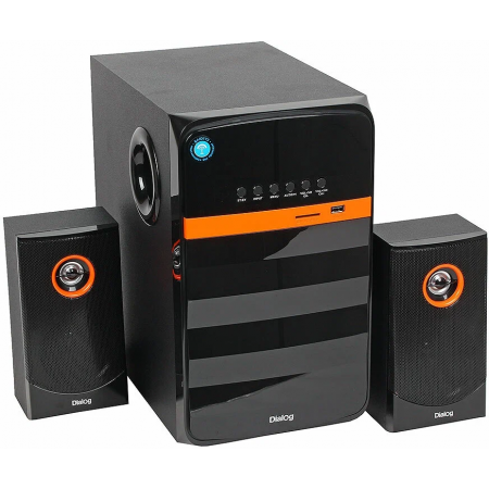 Колонки Dialog Progressive AP-240B BLACK - акустические колонки 2.1, 50W+2*10W RMS, Bluetooth, USB+SD reader, фото 