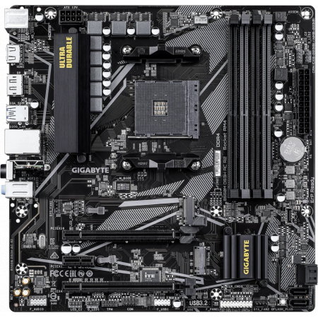 Материнская плата Gigabyte B550M DS3H R2 Soc-AM4 AMD B550 4xDDR4 mATX AC`97 8ch(7.1) GbLAN RAID+HDMI+DP, фото 