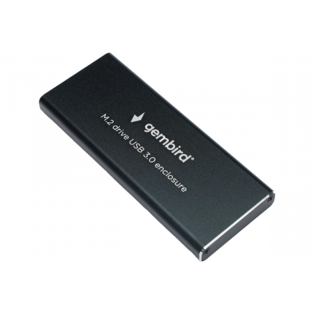 Внешний корпус Gembird EEM2-SATA-1 USB 3.0 для M2 SATA порт MicroB, металл, черный, фото 