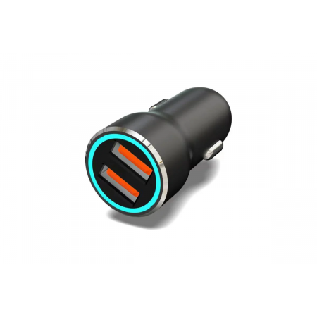 Автомобильное зарядное устройство c двумя портами (USB-C + USB-С) c LED-подсветкой, 75Вт REXANT, фото 