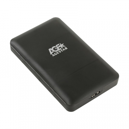 USB 3.0 Внешний корпус 2.5 SATAIII HDD/SSD AgeStar 3UBCP3C (BLACK) USB 3.0, пластик, черный, безвинтовая конструкция, фото 