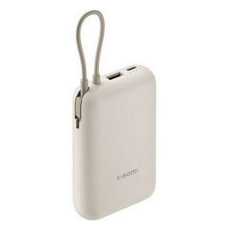 Внешний аккумулятор Xiaomi Power Bank 10000mAh (встроенный кабель) Tan GL, фото 