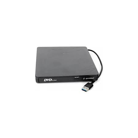 Оптический привод внешний с интерфейсом USB Gembird DVD-USB-03 пластик, черный, фото 
