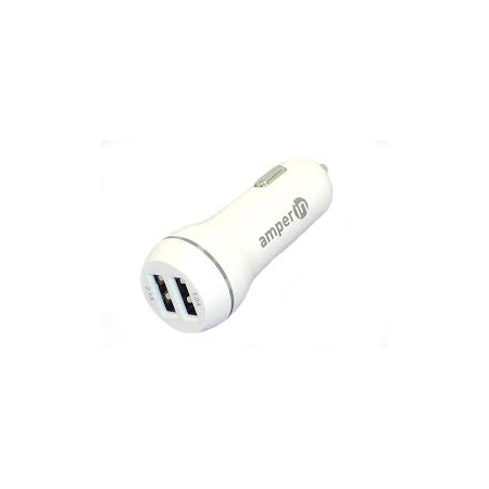 Автомобильное зарядное устройство AMPERIN CCW2USB USB 1 DC 5V/2.1A USB 2 5V/1A Белый, фото 