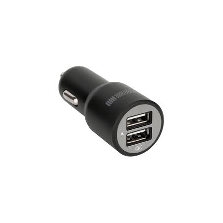 Автомобильное зарядное устройство 2A, 2 USB, 1A+1A черный, кабель Apple 8 pin в комплекте, фото 