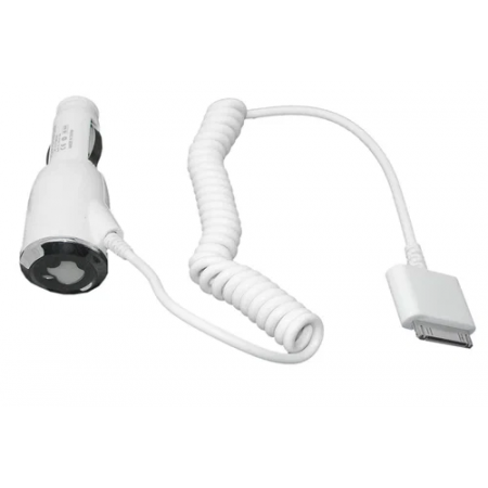 Автомобильная зарядка для Apple iPhone4s,  iPhone4 (5V, 1A) white, фото 
