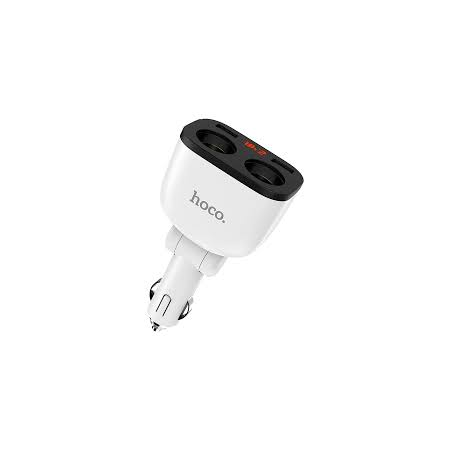 Автомобильная зарядка HOCO Z28 Power Ocean, 2xUSB + 2 прикуриватель, 3.1A, 160W, белый, фото 