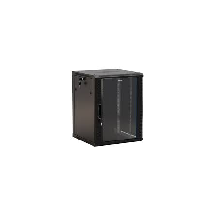 Шкаф телекоммуникационный настенный Hyperline TWB, 19, 9U, 500х600х450 мм (ВхШхГ), дверь: металл, разборный, цвет: чёрный, фото 