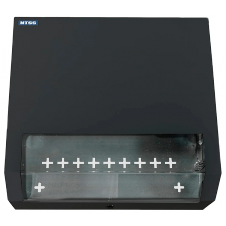 Шкаф коммутационный NTSS (NTSS-SOHO5U-BL) настенный 5U 520x140мм пер.дв.стекл несъемн.бок.пан. 80кг черный, фото 