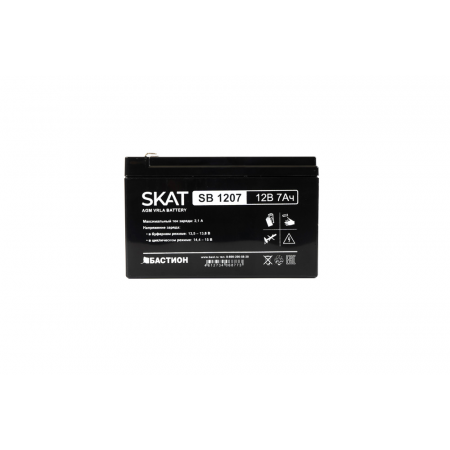 Аккумулятор свинцово-кислотный SKAT SB 1207, 12В, 7Ач, фото 