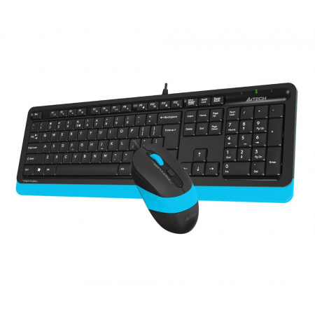 Клавиатура + мышь A4Tech Fstyler F1010 клав:черный/синий мышь:черный/синий USB Multimedia, фото 