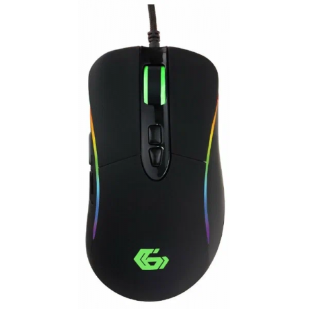 Проводная: Gembird MG-750, USB, черный, сенсор Avago, 4000 DPI, 6 кнопок+колесо-кнопка, изменяемая ф, фото 
