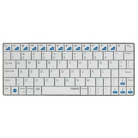 Беспроводная: RAPOO Bluetooth Ultra-slim Keyboard for iPad E6300 white, фото 