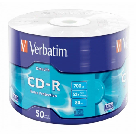 CD-R диск Verbatim 52x Extra protection 100 pack Cakebox, фото 