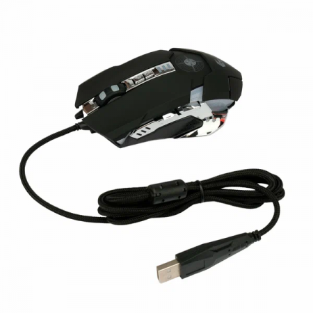 Проводная: Gembird MG-530, USB, 5кнопок+колесо-кнопка+кнопка огонь, 3200DPI, подсветка, программное, фото 