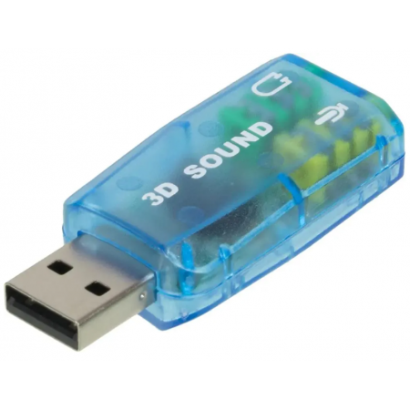 Sound Card: USB TRUA3D (C-Media CM108) 2.0 channel out 44-48KHz 5.1 virtual channel) RTL, фото 