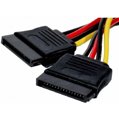 Кабель питания 2xSATA (от разъема Molex (IDE)  блока питания), 15см Exegate, фото 