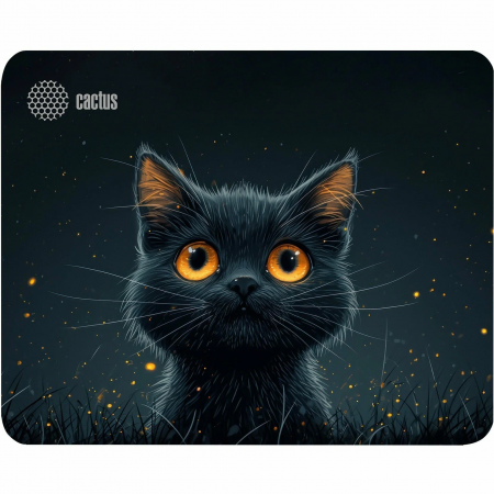 Коврик для мыши Cactus Black Cat 250x200x3мм (CS-MPC-D09S), фото 