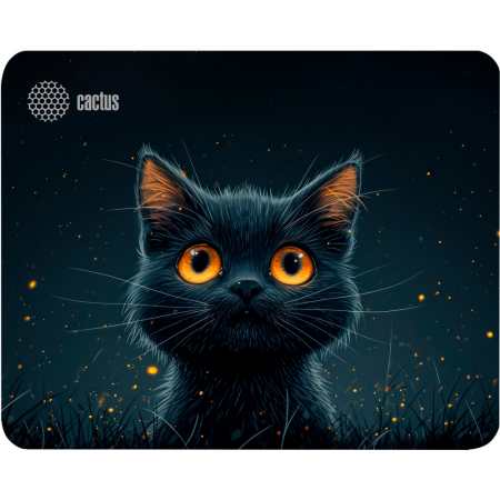 Коврик для мыши Cactus Black Cat 250x200x3мм (CS-MPC-D09S), фото 