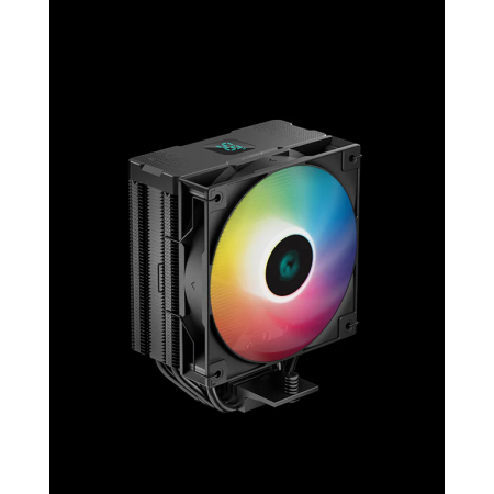 Кулер DEEPCOOL AG400 DIGITAL BK ARGB LGA1700/1200/115X/AM5/AM4 (9шт/кор, TDP 220W, PWM, ARGB Fan 120mm, 4 тепл. трубки, черный) RET, фото 